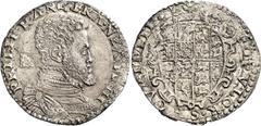 Monete e medaglie di zecche italiane Napoli. Filippo II di Spagna, 1554-1598. I periodo: principe di Spagna e re di Napoli, 1554-1556 Mezzo ducato, AR 14,88 g. PHILIP R ANG FRA NEA PR HI Busto corazza
