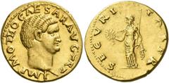 Roman Gold Coins Otho, 15 January – mid April 69 Aureus 15th January-mid April 69, AV 7.25 g. IMP M OTHO CAESAR AVG TR P Bare head r. Rev. SECVRI – TAS P R Securitas standing l., holding wreath and sc