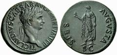 Part I The Roman Empire Claudius, 50 – 54 Sestertius 50-54, Æ 29.32 g. TI CLAVDIVS CAESAR AVG P M TR P IMP P P Laureate head r. Rev. SPES – AVGVSTA Spes, draped, advancing l., holding flower in uprais