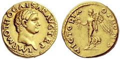 Part I The Roman Empire Otho, 15 January – mid April 69 Aureus 15th January-March 8th 69, AV 7.26 g. IMP M OTHO CAESAR AVG TR P Bare head r. Rev. VICTORIA OTHONIS Victory, draped, alighting l., holdin