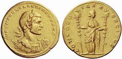 Part I The Roman Empire Claudius II Gothicus, 268 – 270 Medallion of 8 aurei, Mediolanum circa 268, AV 38.75 g. IMP C M AVRL CLAVDIVS_P_F_AVG Laureate and cuirassed bust r., aegis on l. shoulder and t