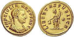 Part I The Roman Empire Julian I of Pannonia, October – December 284 Aureus, Siscia October-December 284, AV 4.85 g. IMP C IVLIA – NVS P F AVG Laureate, draped and cuirassed bust r. Rev. LIBERTAS PVBL