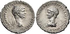 The Roman Empire Claudius augustus, 41 – 54 Denarius 50-54, AR 3.64 g. TI CLAVD CAESAR AVG GERM P M TRIB POT P P Laureate head of Claudius r. Rev. NERO CLAVD CAES DRVSVS GERM PRINC IVVENT Bare-headed 
