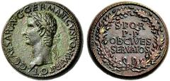 Interessante collezione di medaglie e placchette Caligola Medaglia metà del XVI secolo celebrativa del personaggio ( opus: Giovanni da Cavino) , bronzo coniato 54,95 g. Ø 39 mm. C CAESAR AVG GERMANICV