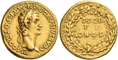 The Roman Empire. Gaius, 37 – 41. Aureus, Lugdunum 40, AV 7.73 g. C·CAESAR·AVG·PON·M·TR·POT·III·COS·III Laureate head r. Rev. S·P·Q·R / P·P / OB·C·S within oak wreath. C 20. BMC 29. RIC 27. CBN 37. Gi