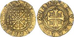 SPAIN The rarest 8 escudos in the history of Spain Felipe IV, 1621-1665. 8 Escudos 1652, Pamplona. Crowned shield between mint initial and value / Cross surrounded by four 0 in polylobe. 26,90g. Calic