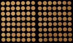 LE MONDE ARABE Umayyad Caliphate Umayyad Dynasty. Complete collection of 56 Dinars covering the entire Umayyad period from the monetary reform of Abd al-Malik bin Marwan to the end of the dynasty AH 7