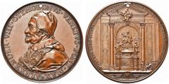 MEDAGLIE PAPALI ROMA. Alessandro VIII (Pietro Vito Ottoboni), 1689-1691. Medaglia 1700 opus F. di Saint Urbain. Æ gr. 76,35 mm 64,9 Dr. ALEXANDER VIII OTTHOBONVS VENETVS PONT MAX Busto del Pontefice a