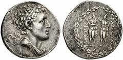 GRIECHISCHE MÜNZEN MYSIEN PERGAMENISCHES KÖNIGREICH EUMENES II. (197 - 158) Tetradrachme, nach 189 v. Chr. Drapierte Büste des Königs mit Diadem nach rechts, um den Hals die Chlamys (Reitermantel) ges