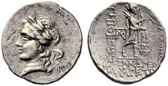 GRIECHISCHE MÜNZEN TROAS ALEXANDREIA Drachm, 102/1-66/5, Dated CY 228, Magistrate Panaretos. Laureate head of Apollo left. Rev: ΣΜΙΝΘΕΩΣ / [ΑΠ]ΟΛΛΩΝΟ[Σ] / ΑΛΕΞΑΝΔΡΕΩ[Ν] / ΠΑΝΑΡΕΤΟ[Υ]. Apollo Smintheus