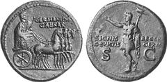 GERMANICUS No: 176 Schätzpreis/Estimation DM 900 d=31 mm Der am 24. Mai 15 v. Chr. unter dem Namen Nero Claudius Drusus als Sohn des Drusus maior und der Antonia minor geborene Germanicus wird im Rahm