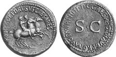 NERO CAESAR und DRUSUS CAESAR No: 188 Schätzpreis/Estimation DM 800 d=30 mm Nero Iulius Caesar, im Jahr 6 n. Chr. geborener ältester Sohn des Germanicus und der Agrippina maior, wurde zunächst mit Iun