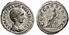 ROMAN COINS EMPIRE GORDIANUS III ( AD 238 - 244) TRANQUILLINA. Denarius, Rome mint, AD 238-244. SABINIA TRANQVILLINA AVG. Bust of Sabinia Tranquillina, wearing stephane, draped, r., hair in horizontal