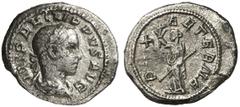 RÖMISCHE MÜNZEN RÖMISCHE KAISERZEIT II. PHILIPPUS II, Caesar 244-247, Augustus 247-249. Quinar, Rom, 248. IMP PHILIPPVS AVG. Büste mit Lorbeerkranz, Panzer und Paludamentum rechts. Rv/ PAX – AETERNA. 