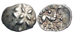 CELTIC BRITAIN. CORIELTAUVI. Vep Corf, AD 1-10. AR Half Unit (0.42 gm). Wreath / Horse, VEP above, CO below.. BMC.3316. VA.938. S.413. Toned VF+. Rare. ex. Grover coll.