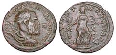 CILICIA, Tarsos. Pupienus, 238 AD (April-July). Æ 36 (22.42 gm). Radiate and draped bust / Emperor standing holding Nike and spear. SNG.Levante.1116 (this coin). VF, olive brown and red patina. Very R