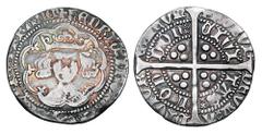 World Coins - Medieval (pre-1500) ENGLAND. Henry V, 1413-1422 AD. AR Groat (3.72 gm) of London. Crowned bust facing / Long cross. S.1765. Nicely Toned aVF. Scarce.