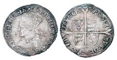 World Coins - Medieval (pre-1500) ENGLAND. Philip and Mary, 1554-1558 AD. AR Groat (2.00 gm) of London, i. m. Lis. Crowned draped bust / Shield of arms on long cross. S.2508. Toned VF.