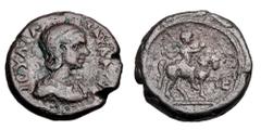 Roman Provincial Coins ROMAN EGYPT. Julia Paula first wife of Elagabalus. Billon Tetradrachm (12.53 gm), year 3. Diademed draped bust / Elagabalus on horseback. Dat.4157 VF. Rare. ex PNC collection.