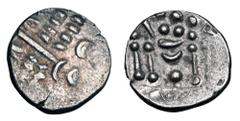 Celtic Coins CELTIC BRITAIN. Durotriges, I Century BC - I Century AD. AR Stater (4.15 gm). Cranborne Chase type. Celticized head / Celticized horse. S.366. ABC.2169. Toned VF. ex K. Knabe collection.
