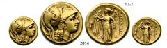 ANCIENT GREEK COINS Double Stater, Aegae, GOLD (17.59g) Obv. Alexander III, 336-323 BC Double Stater, Aegae, GOLD (17.59g) Obv.: Head of Athena right, wearing crested Corinthian helmet decorated with 