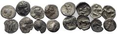 Multiple lots Magna Graecia, lot of 8 Greek AR fractions, to be catalog. Lot sold as is, no return