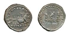 Marcus Aurelius - Lucius Verus (Marcus Antonius' legionary restitution) (168-9), Denarius, Rome, 168-9 A.C., ar, 3,5 g, 19,45 mm, D/ ANTONIVS AVGVR III VIR R P C, Galley left, R / ANTONINVS ET VERVS A