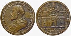 Medals from 14th to 19th century Gian Federico Bonzagna GIAN FEDERICO BONZAGNA CARDINAL ALESSANDRO FARNESE Ae cast, mm36.2, gr36.2 D\ ALEXANDER CARD. FARN . S . R . AND . VICECAN .Bust of Farnese Card