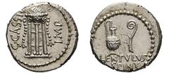 The Roman Republic C. Cassius Longinus, L. Cornelius Lentulus Spinther, Cassia Iunia Cornelia, mint moving with Brutus and Cassius (RRC), East (BMCRR), 43-42 BC (RRC), Denarius , AR, gr. 3,9, mm 18,10