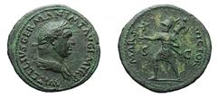 The Roman Empire Vitellius (69), Rome, AD 69, Sestertius , AE, gr. 24,6, 35,02. A VITELLIVS GERMAN IMP AVG PM TRP, Laureate and draped bust r.. Rv. MARS - VICTOR, Mars l., cuirassed with nike in the r