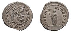 The Roman Empire Pertinax (193), Rome, AD 193, Denarius , AR, gr. 3,4, mm 20,46. IMP CAES P HELV PERTIN AVG, Laureated head r.. Rv. PROVID DEOR COS II, Providentia standing l., raising r. hand towards