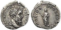 Pertinax (January 1st - March 28th 193), Denarius, Rome, January 1st - March 28th AD 193, AR, g 3,24, mm 18, IMP CAES P HELV - PERTIN AVG, laureate head r., Rv. PROVID - DEOR COS II, Providentia stand