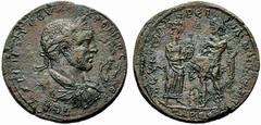 Cilicia, Macrinus (217-218), Bronze,Tarsus, AD 217-218, AE, (g 17,90, mm 33, h 12). [AYT K M OΠEΛ] CEV MAKPEINOC C - EB, laureate, draped, and cuirassed bust r., in r. field, small statue of Apollo Ly