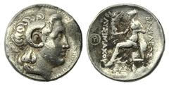 Monete greche / Greek Coins Re di Tracia, Tetradramma, Sardes, Lisimaco, 305-281 ed emissioni postume, c. 297-287 a.C., AR, (g 16,36, mm 26, h 12). Testa diademata di Alessandro a d., indossa le corna