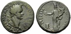 Monete romane imperiali / The Roman Empire Macedonia, Domiziano (81-96), Bronzo, Perithus, AE, (g 23,30, mm 33, h 6). Testa laureata a d., Rv. Homonoia stante verso s., tiene patera e cornucopia; di f