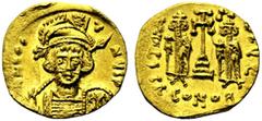 Monete bizantine / The Byzantine Empire Costantino IV (668-685), Solido, Costantinopoli, 674-681 d.C., AV, (g 4,33, mm 21, h 6). DOC 8; MIB 7; Sear 1156. q.fdc. Costantino IV (668-685), Solido, Costan