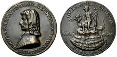 Alessandro Tartagni (1421-1477), Jurist of Imola.Cast medal about in 1478, opus: Bartolomeo of Sperandio Savelli (1431-1504), called Sperandio from Mantova. ; AE (g 196,5; mm 86,9); ALEXANDER TARTAGN