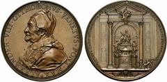 Alessandro VIII. Sommo Pontefice (1689-1691). Pier Ottoboni. Il Mausoleo di Alessandro.; AE (g 68,8; mm 64); Medaglia s.d, opus: F. di Saint Urbain. ALEXANDER VIII OTTHOBONVS VENETVS PONT MAX, busto a