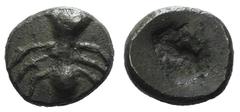Greek world and ancient Near East Cimmerian Bosporos, Pantikapaion, c. 480-470 BC. AR Tetartemorion (5mm, 0.33g). Ant. R/ Incuse square. Frolova Type XIX; MacDonald 2/1; HGC 7, 51. Scarce, VF