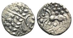 Celtic Celtic. Britain. Durotriges, c. 1st century BC - 1st century AD. AR Stater (18mm, 5.65g, 5h). Devolved head of Apollo r. R/ Disjointed horse l.; pellets around. ABC 2157; Van Arsdell 1235-1; SC
