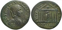 A Collection of Architectural Coins Julia Paula, Bronze struck under Elagabalus, Bithynia: Claudiopolis, AD 219-220 AE (g 12,23; mm 30; h 2) Octastyle temple with imperator inside. Rec. Gen. -; SNG Au