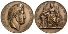 MEDAGLIE ESTERE FRANCIA - Luigi Filippo I (1830-1848) - Medaglia - 1838 - Nascita di Luigi Filippo Alberto conte di Parigi - Testa laureata a d. - R/ Allegoria Opus: Domard Ø: 67 mm. - AE R Sul bordo 