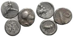 Multiple lots Magna Graecia, lot of 3 Staters/Nomoi, including Tarentum, Poseidonia and Metapontion. Lot sold as is, no return