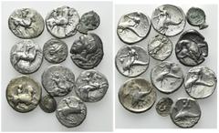 Multiple lots Magna Graecia, lot of 11 AR Nomoi and Fractions, to be catalog. Lot sold as is, no return