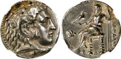 PTOLEMAIC EGYPT. Ptolemy I Soter, 323-283 B.C. AR Tetradrachm (16.74 gms), Memphis Mint, ca. 323-305 B.C. NGC Ch VF, Strike: 5/5 Surface: 3/5. Pr-3971. In the name and types of Alexander III. Obverse: