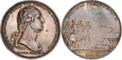 Washingtoniana "1776" (ca. 1880) Washington Before Boston Medal. Fourth Paris Mint issue. First Issued "Original" Obverse / Third Issued Reverse. Musante GW-09-P3, Baker-48F. Silver. Cornucopia and AR