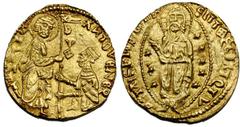 WORLD GOLD COINS GREECE GREECE. Chios. Ducat, ND. 3.41 gms. Antonio Veniers (1382-1400). Fr-2C. Imitation of a Venetian gold ducat. Crudely struck. Lustrous.EXTREMELY FINE. Estimated value: 200 USD