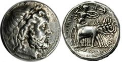 GREEK Seleukid Kingdom SYRIA. Seleukid Kingdom. Seleukos I, 312-280 B.C. AR Tetradrachm (16.89 gms), Seleukeia on the Tigris Mint. Houghton Lorber-130.20. Laureate head of Zeus right; Reverse: Athena 