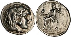 GREEK Seleukid Kingdom SYRIA. Seleukid Kingdom. Seleukos I, 312-280 B.C. AR Tetradrachm (17.08 gms), Seleucia on the Tigris Mint. SNGIsrael-112. Head of Heracles facing right wearing lions skin; Rever