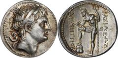 Demetrius Poliorcetes, 306-283 B.C MACEDON. Kingdom of Macedon. Demetrios Poliorketes, 306-283 B.C. AR Tetradrachm (17.18 gms), Amphipolis Mint, ca. 289-288 B.C. ANACS AU 50. HGC-3.1, 1014B; Newell-11